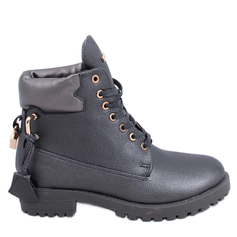 Botas con candado Glenn D.GREY gris