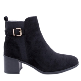 Botas de tacón de Cyndi Black Suede negro