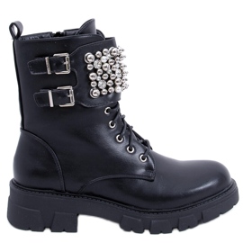PA1 Botines negros con cuentas Vance