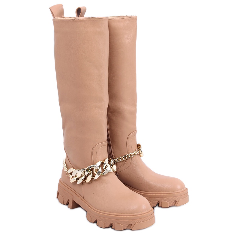 PA1 Botas July Camel con cadena beige