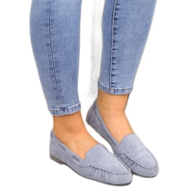 Mocasines mujer ante azul Sergio Leone MK722