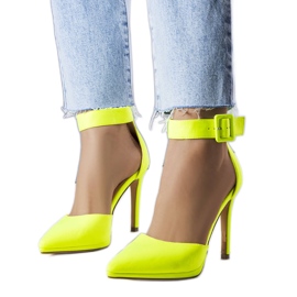 PA1 Zapatos de salón amarillo neón de Gerardo