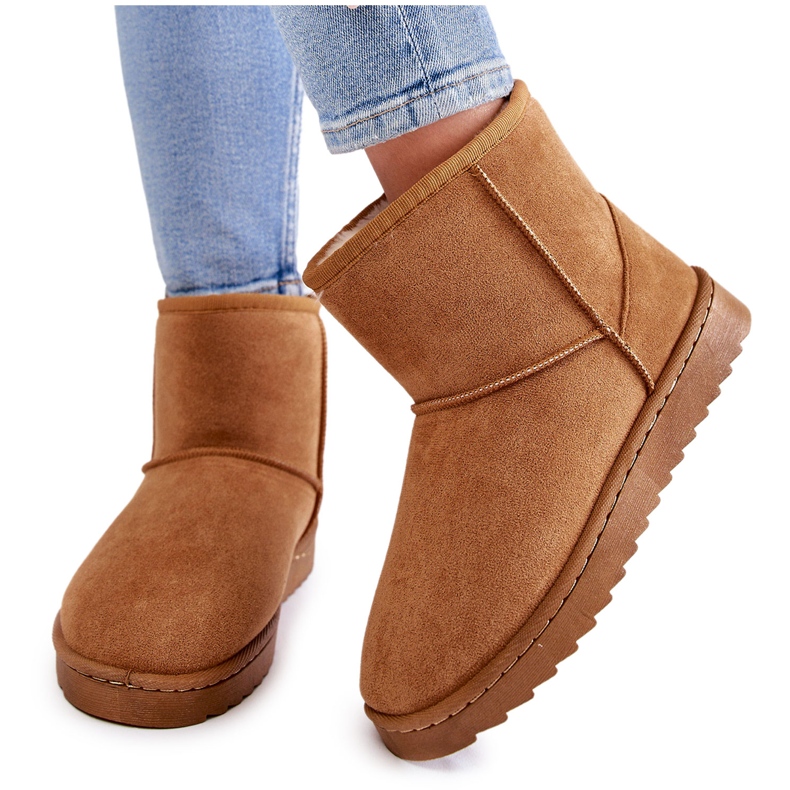 FR1 Botas De Nieve Cálidas Para Mujer Marrón Claro Virginia