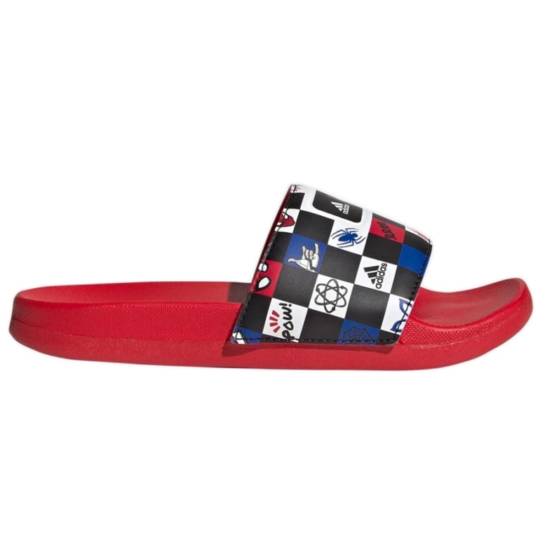 Chanclas Adidas Adilette Comfort Spiderman K HP7758 rojo