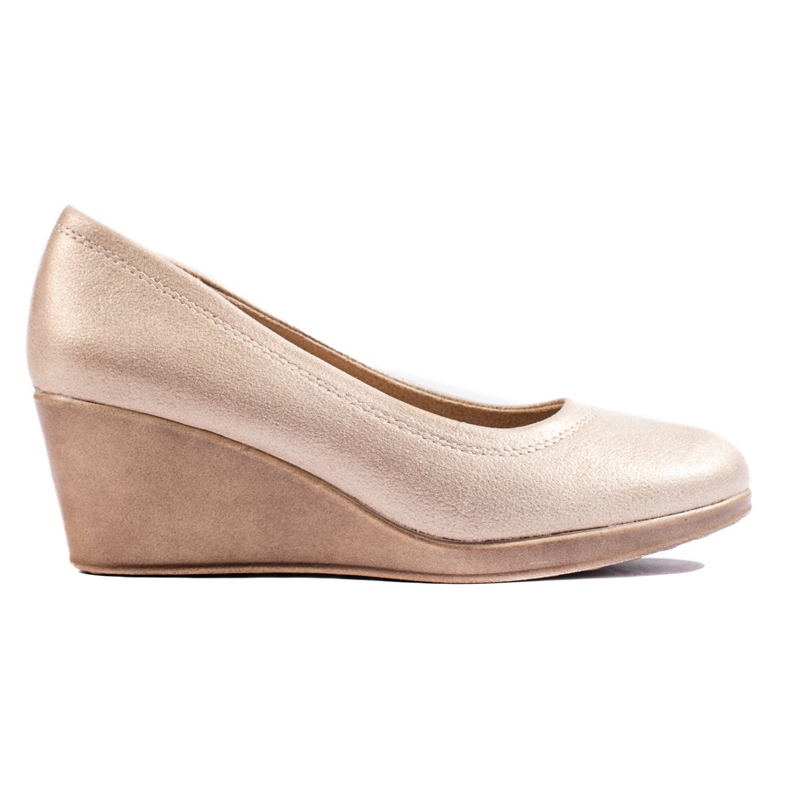 Zapatos de tacón de mujer Shelovet con purpurina dorado