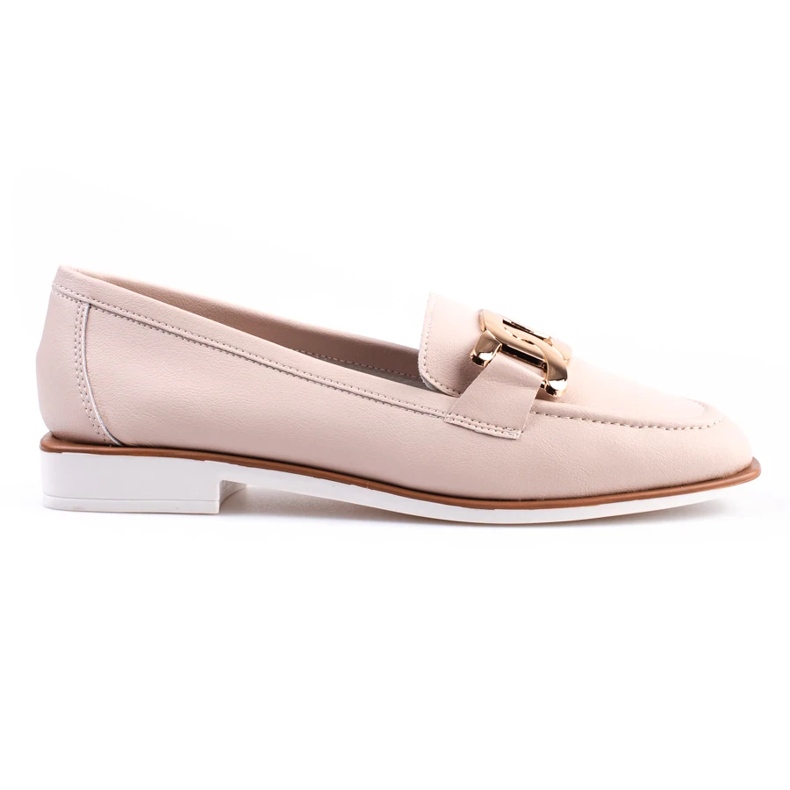 Mocasines mujer Shelovet piel beige