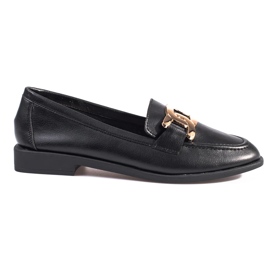 Mocasines mujer Shelovet piel negra negro