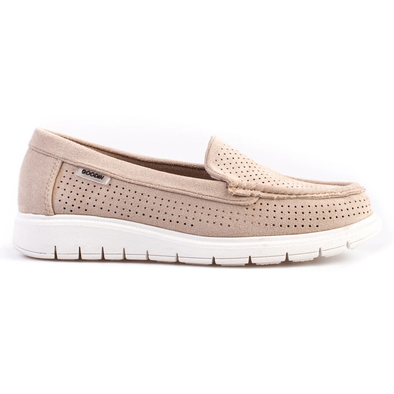 Mocasines mujer Shelovet beige calados