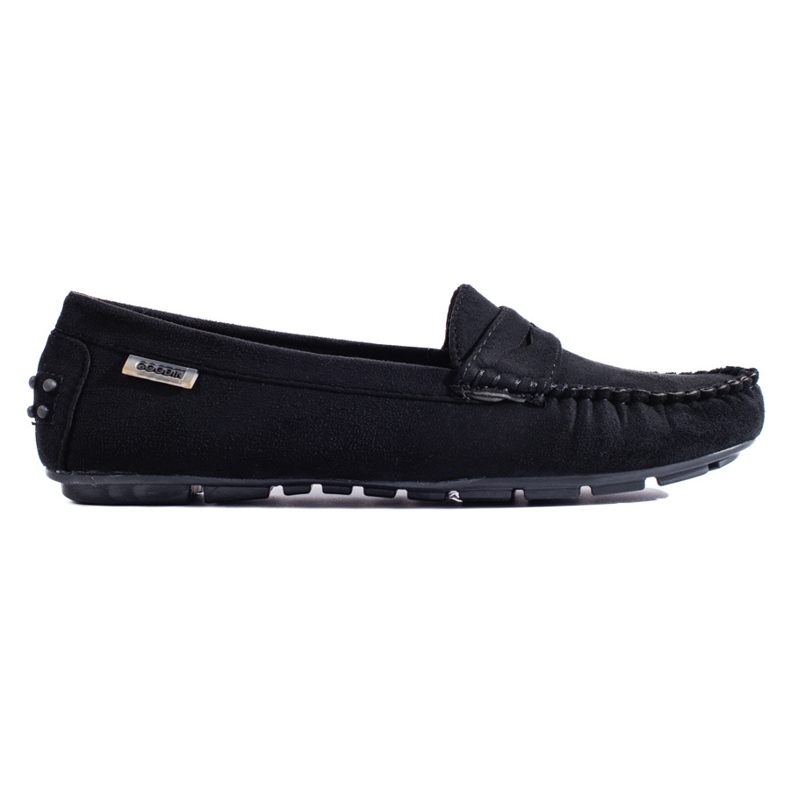 Mocasines mujer ante Shelovet elastico negro