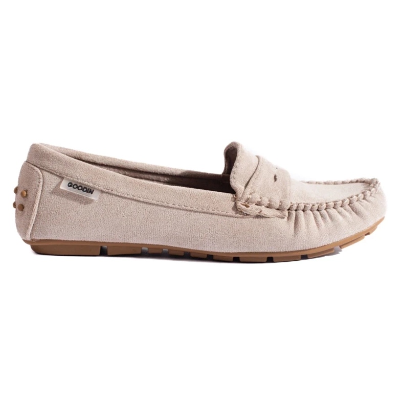 Mocasines mujer ante Shelovet elastico beige