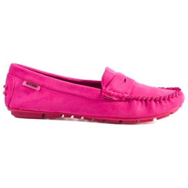 Mocasines mujer ante elástico Shelovet fucsia rosa