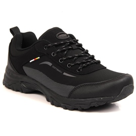 Botas de trekking impermeables de hombre American Club softshell negras negro