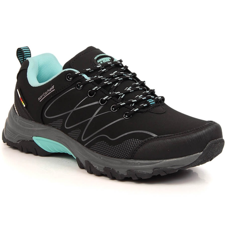 Zapatos de trekking impermeables mujer American Club negro menta verde
