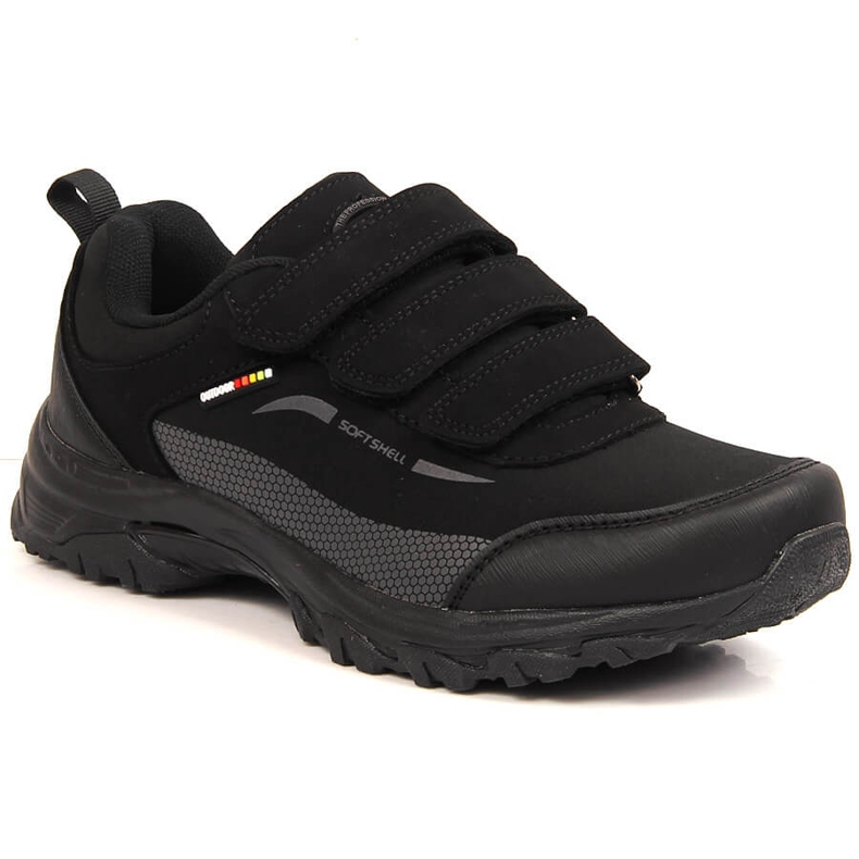Botas de trekking impermeables con velcros American Club negras negro