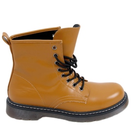 Botas bovver Carol amarillas marrón