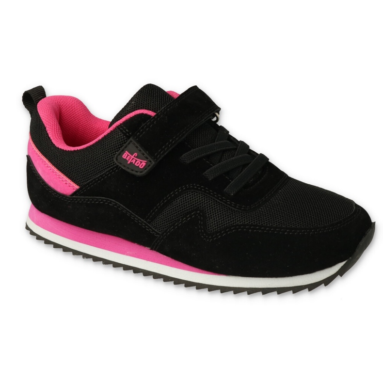 Befado deportivo infantil con velcro 516X217 negro y rosa