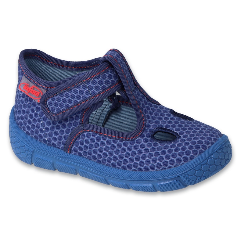 Pantuflas infantiles befado con velcro 630P005 azul marino