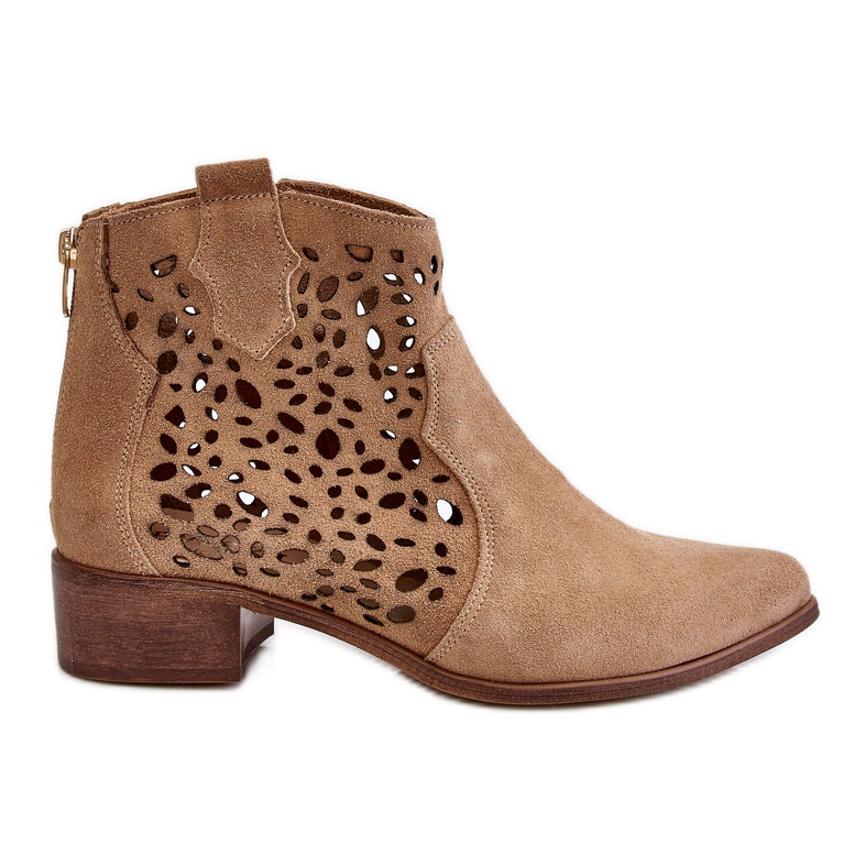 Botas Mujer Caladas Lewski Shoes 2909 Beige Oscuro marrón