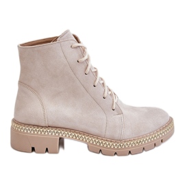 Lewski Shoes Botas Planas Leski Shoes 3285 Beige claro