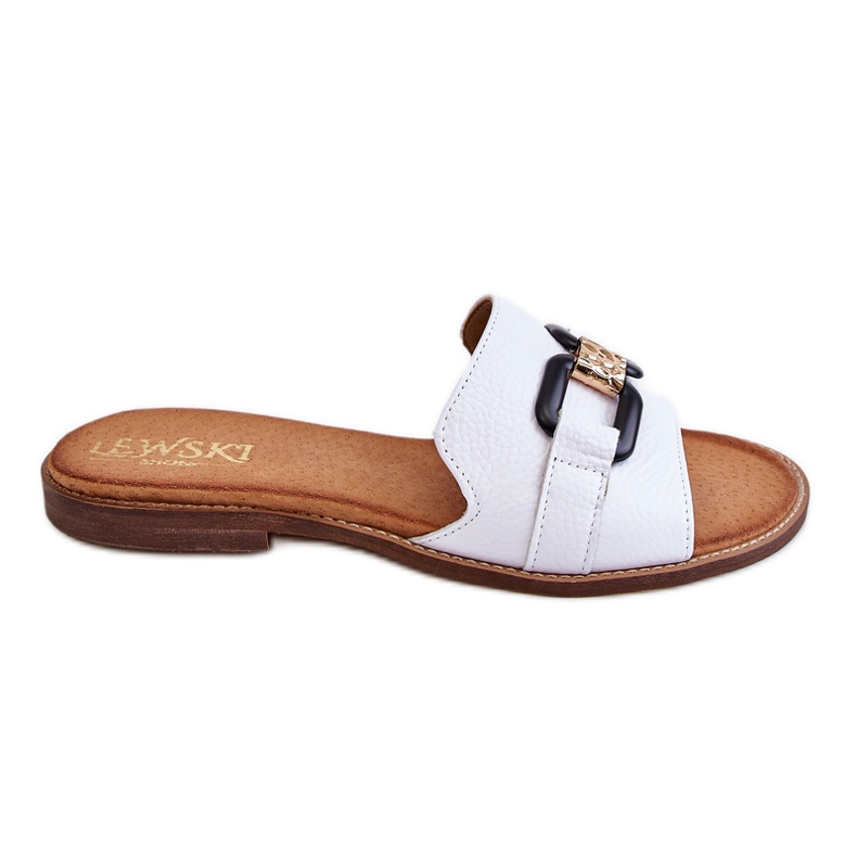 Lewski Shoes Pantuflas de Mujer en Piel Leewski Shoes 3270 White blanco