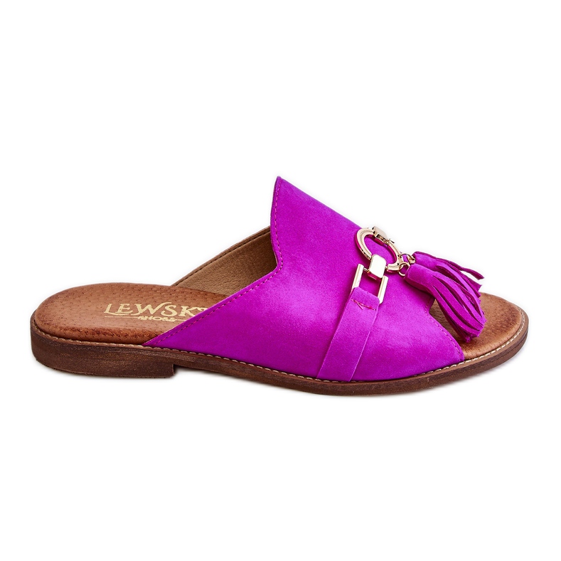 Lewski Shoes Pantuflas Mujer Ante Leski Shoes 3226 Fucsia rosado