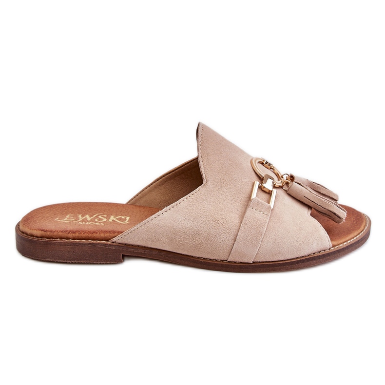 Lewski Shoes Pantuflas Mujer Ante Leewski Shoes 3226 Beige