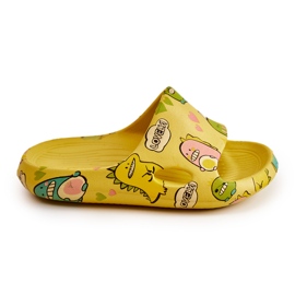 WJ1 Pantuflas Infantiles Ligeras Dinosaurios Amarillo Astro