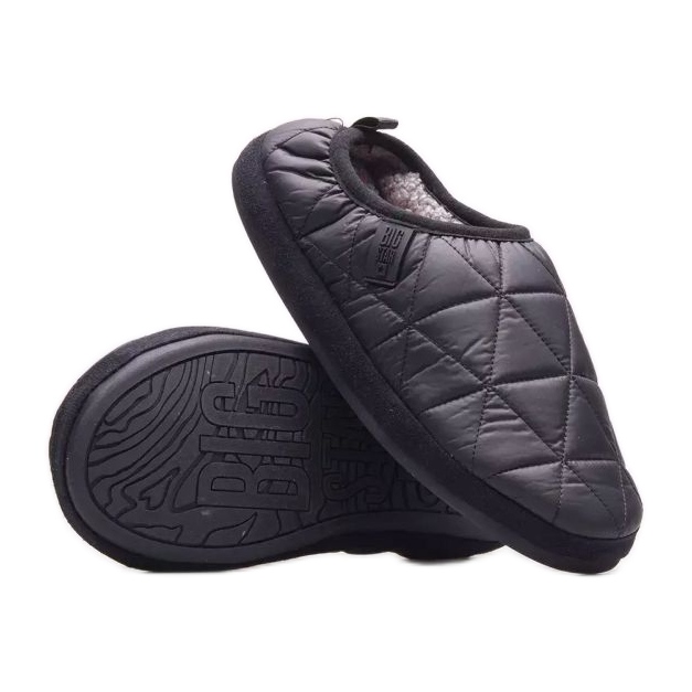 Big Star Pantuflas Estrella Grande KK174365 negro