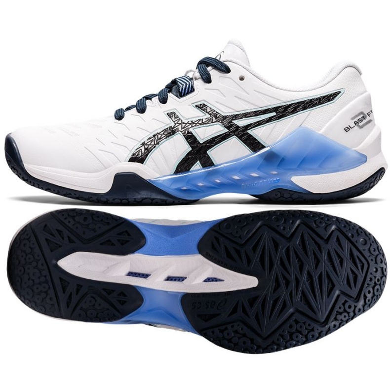 Asics Blast Ff 2 W 1072A046 103 zapatillas de balonmano blanco blanco Asics Blast Ff 2 W 1072A046 103 zapatillas de balonmano blanco blanco