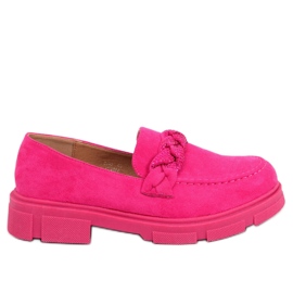BM Mocasines plataforma ante de Deyn Fuchsia rosado