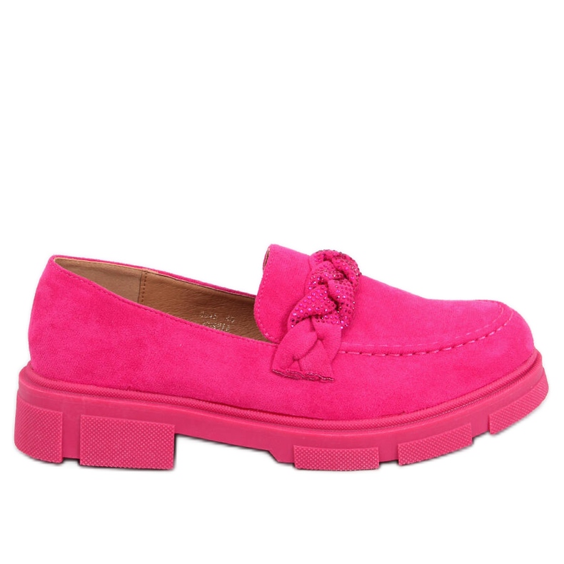 BM Mocasines plataforma ante de Deyn Fuchsia rosado