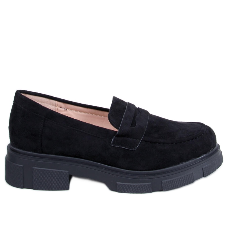 Mocasines con plataforma en ante de Jayne Black negro