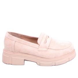 BM Mocasines de ante con plataforma de Jayne Beige
