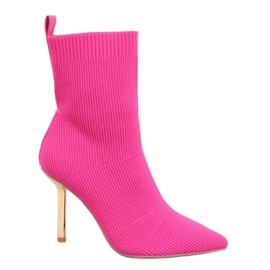 BM Botas de tacón con parte superior elástica Cassidy Fucsia rosa