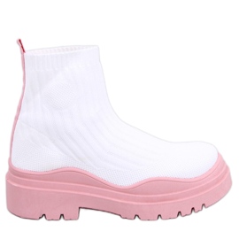 BM Botines elásticos Withers BLANCO/ROSA