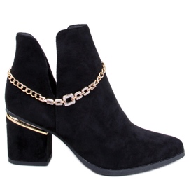 BM Botines tacón primavera Virginia Black negro