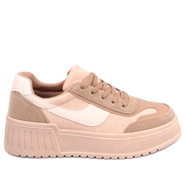 BM zapatillas Kirby Kaki con plataforma beige caqui