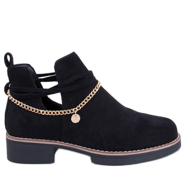 BM Botines primavera con aberturas Sienna Black negro