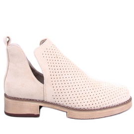 BM Botines primavera calados Neve Beige