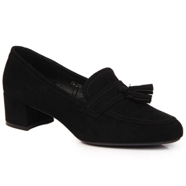 Zapatos brogue de mujer en ante negro de Sergio Leone