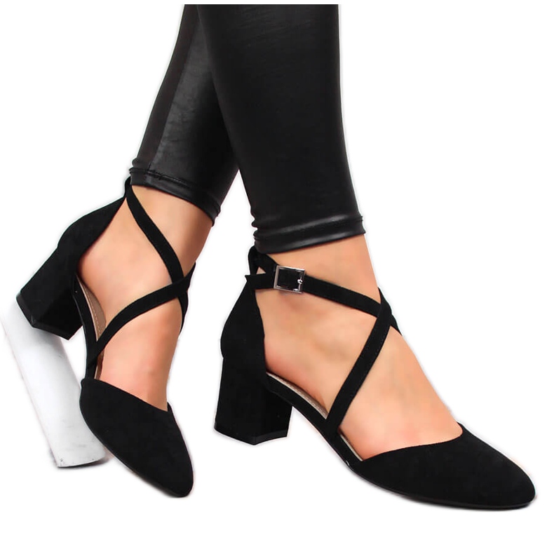 Sandalias de mujer Sergio Leone de tiras en negro