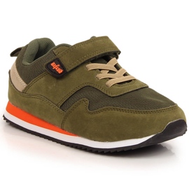 Deportivas infantiles con velcro Befado verde oliva aceituna