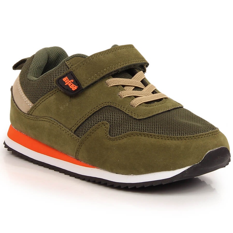 Deportivas infantiles con velcro Befado verde oliva aceituna