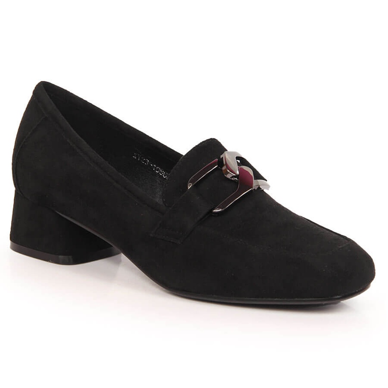 Zapatos tacón ante negro Vinceza 10869