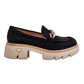 PM1 Mocasines Mujer Mocasines Con Cadena Negro Luella PM1 Mocasines Mujer Mocasines Con Cadena Negro Luella