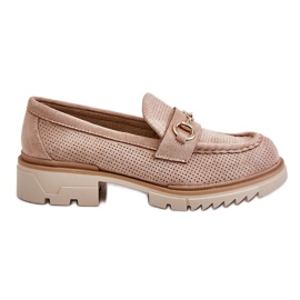 PM1 Mocasines Clásicos De Mujer Mocasines Beige Kolton