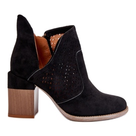 PM1 Botas negras de ante con aberturas Layne negro PM1 Botas negras de ante con aberturas Layne negro