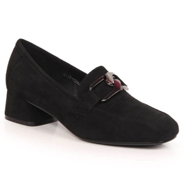 Zapatos tacón bajo Vinceza ante W JAN175A negro