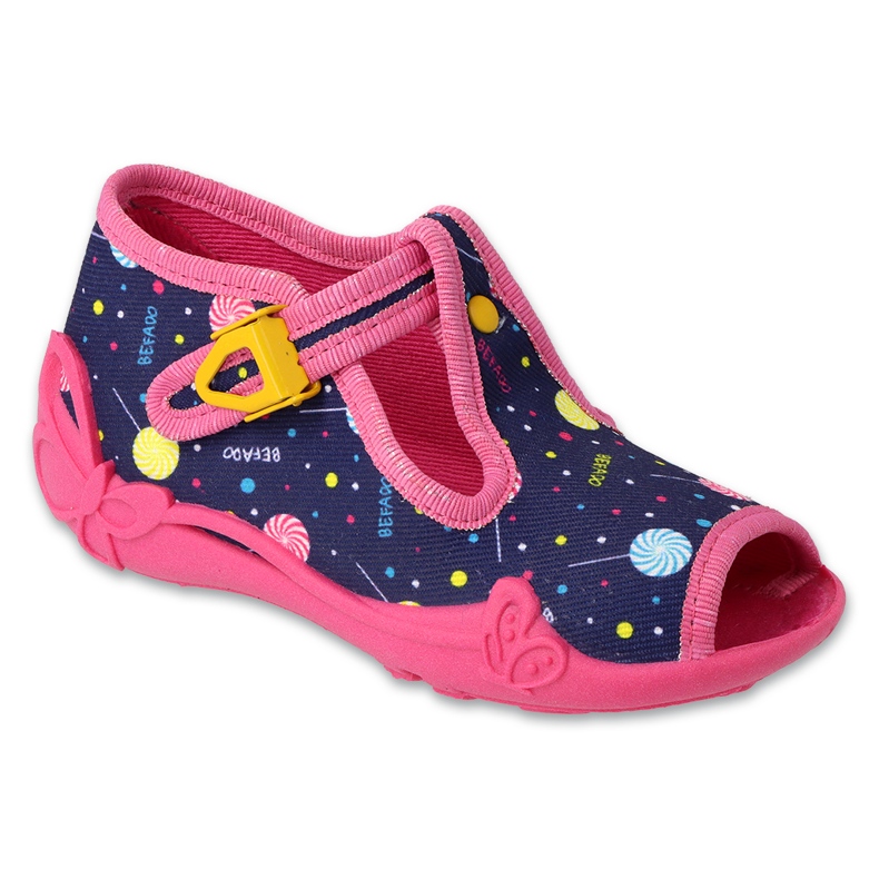 Zapatillas para niños de Befado 213p138 marina-marina rosado