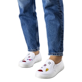 Deportivas Anais de tejido blanco con parches